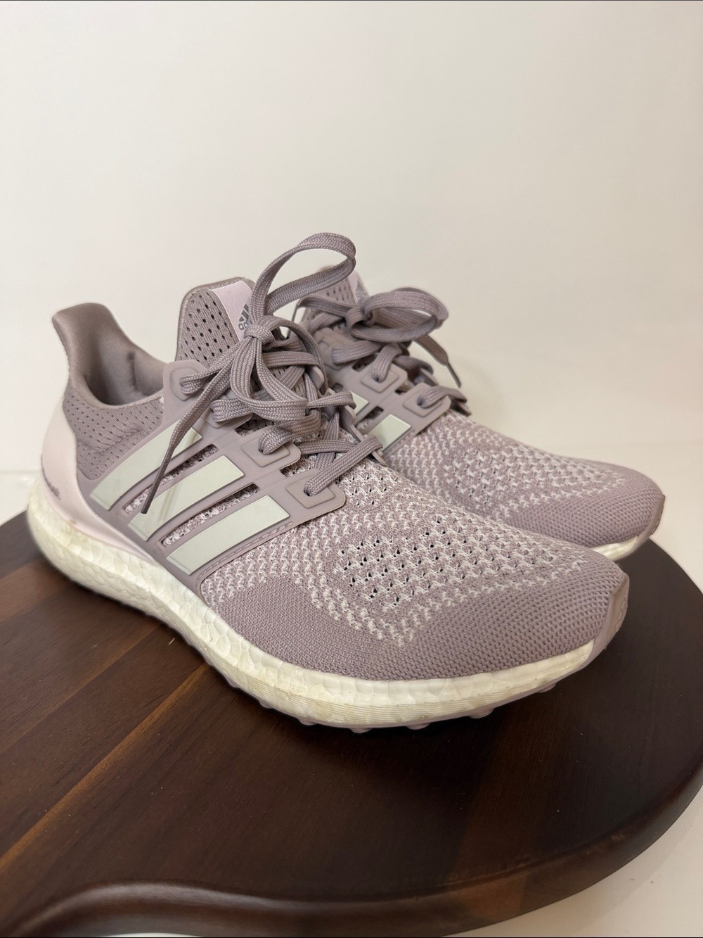 Adidas UltraBoost Soft Mauve Lavender Grey Running Shoes Women Size 8